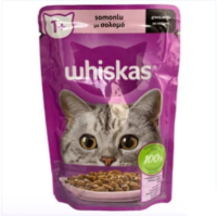 پوچ گربه ویسکاس با طعم سالمون در ژله وزن 85 گرم