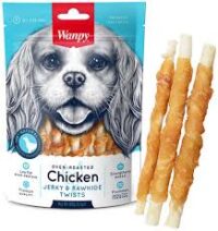 تشویقی سگ ونپی مدل مدادی با دورپیچ مرغ وزن 100 گرم