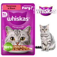 پوچ گربه ویسکاس روسیه طعم گوساله و زبان در سس 75 گرم