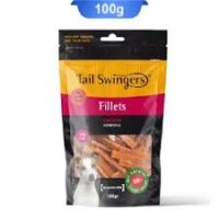 تشویقی سگ نژاد کوچک تیل سوینگرز فیله مرغ وزن 100 گرم Tail Swingers Fillet