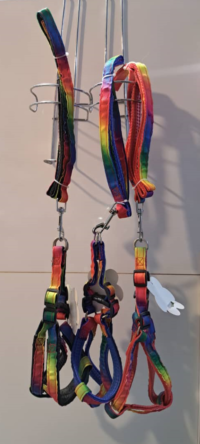 قلاده کتفي تسمه اي رنگين کمان سايز متوسط