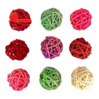 توپ اسباب بازی گربه مدل چوبی 9 عددی رنگارنگ