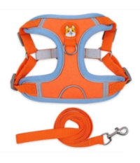 قلاده کتفی شبرنگ دیاموند گربه و سگ همراه با لید، سایز M