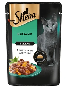 پوچ گربه شبا با گوشت خرگوش در ژله وزن 75 گرم