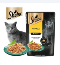 پوچ گربه شبا با مرغ در ژل وزن 75 گرم