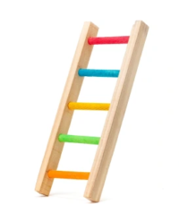 نردبان چوبی اسباب بازی پرندگان 5 پله رنگی