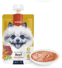 پودینگ بیف و هویچ و نخود فرنگی ونپی سگ