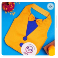 جلیقه سگ زرد و آبی مانا ارغوان سایز 5