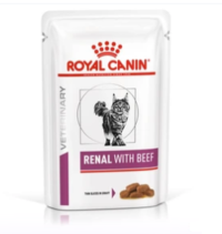 پوچ گربه رنال رویال کنین با طعم بیف در سس وزن ۸۵ گرم