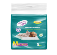 زیر انداز بهداشتی حیوانات خانگی تافته مدل 60 در60 بسته 5 عددی