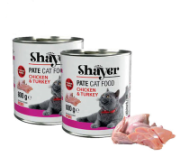 کنسرو پته مرغ و بوقلمون 800 گرمی شایر مخصوص گربه Shayer